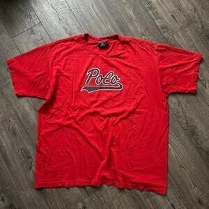 Vintage 90s Faded Polo Ralph Lauren Sport Logo Graphic Tee